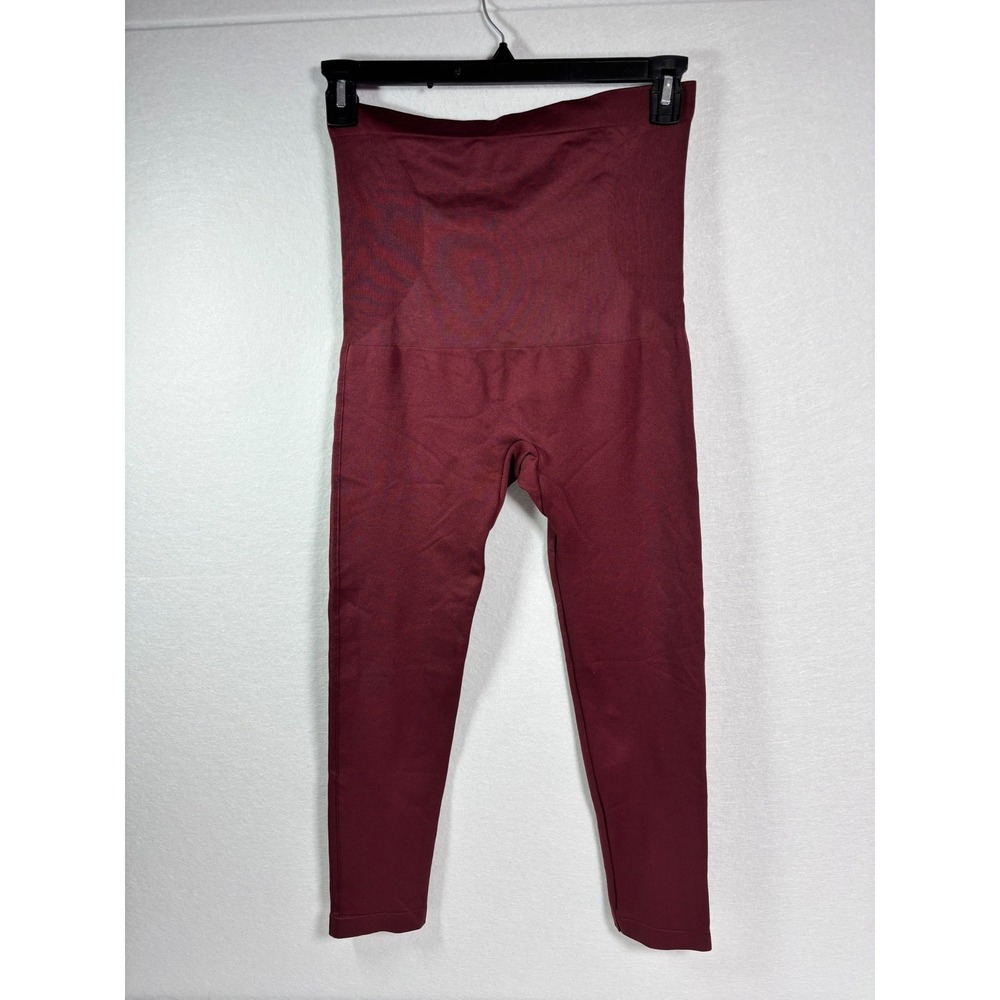 Shapermint Essentials High Waisted Compression Leggings Burgundy XL/TG Shapewear